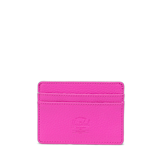 Canlı Pembe Herschel Charlie Rfıd Korumalı Vegan Deri Kartlık