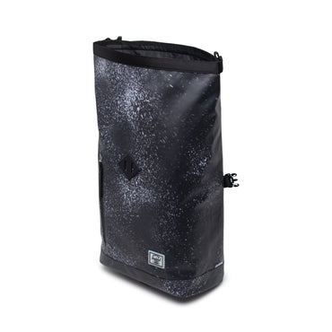 Siyah Spray Paint Herschel Roll Top Üstü Rulolu Sırt Çantası