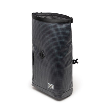 Grid Siyah Herschel Roll Top Üstü Rulolu Sırt Çantası