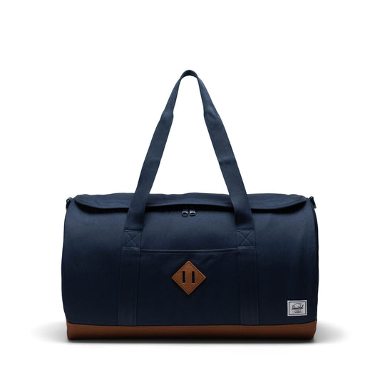 Lacivert - Taba Herschel Heritage Duffle Su İtici Kumaş Seyahat ve Spor Çantası, 40 L