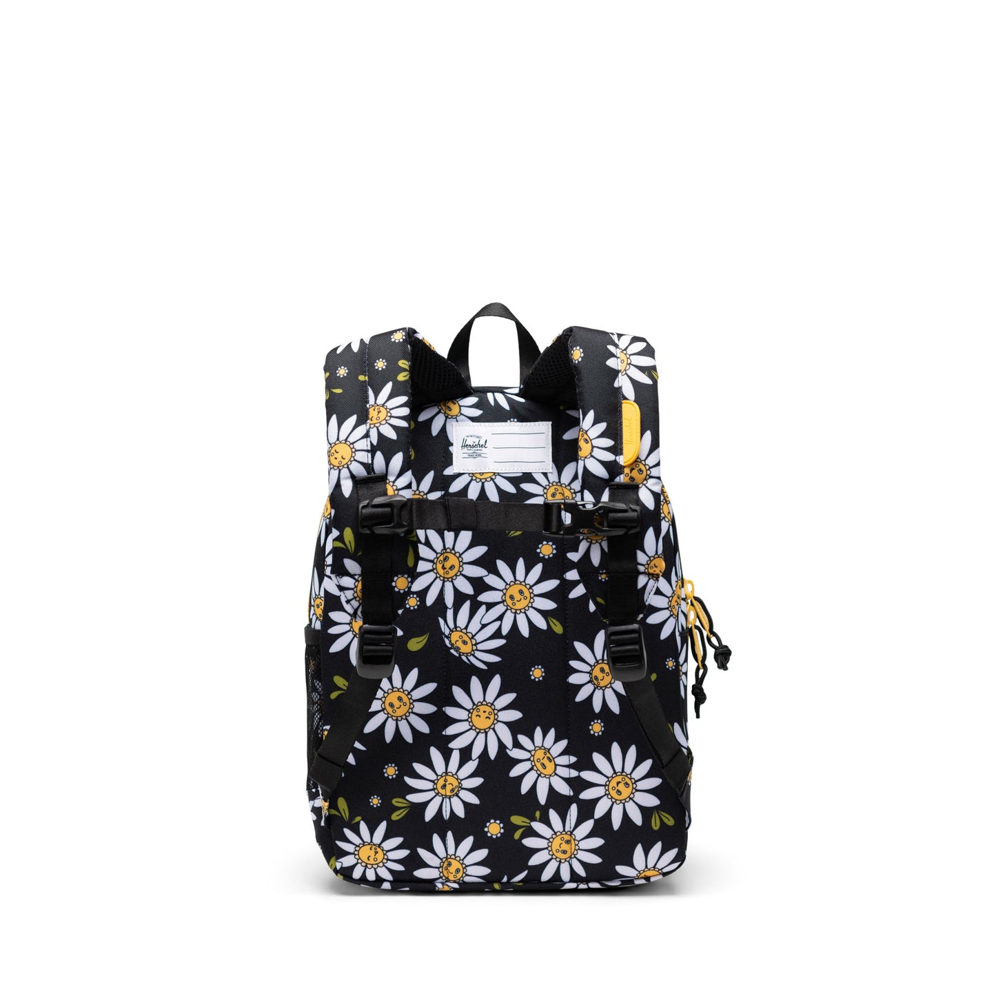 Siyah Papatya Desen Herschel Heritage Çocuk Su İtici Kumaş Sırt Çantası, 15 L
