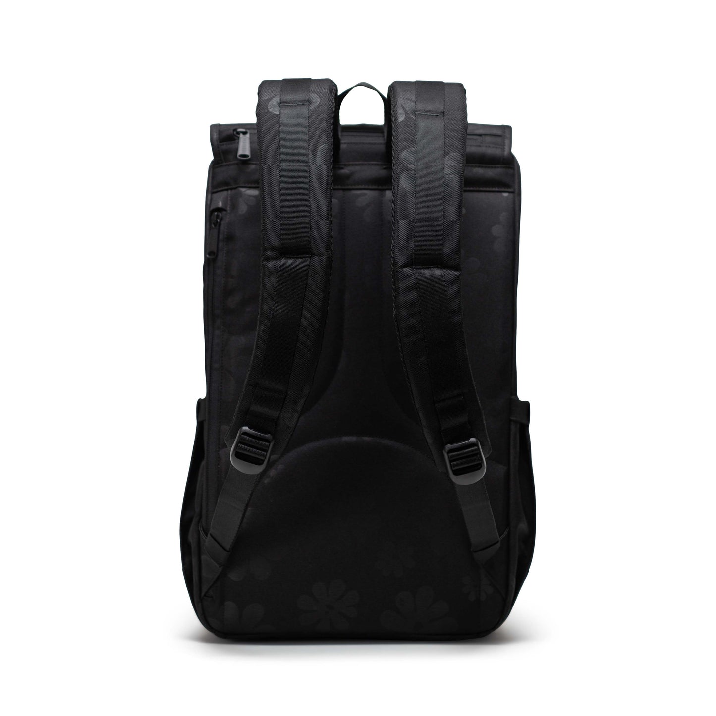 Çiçek Desenli Siyah Herschel Little America Su İtici Kumaş Sırt Çantası, 16" Laptop Uyumlu, 30 L