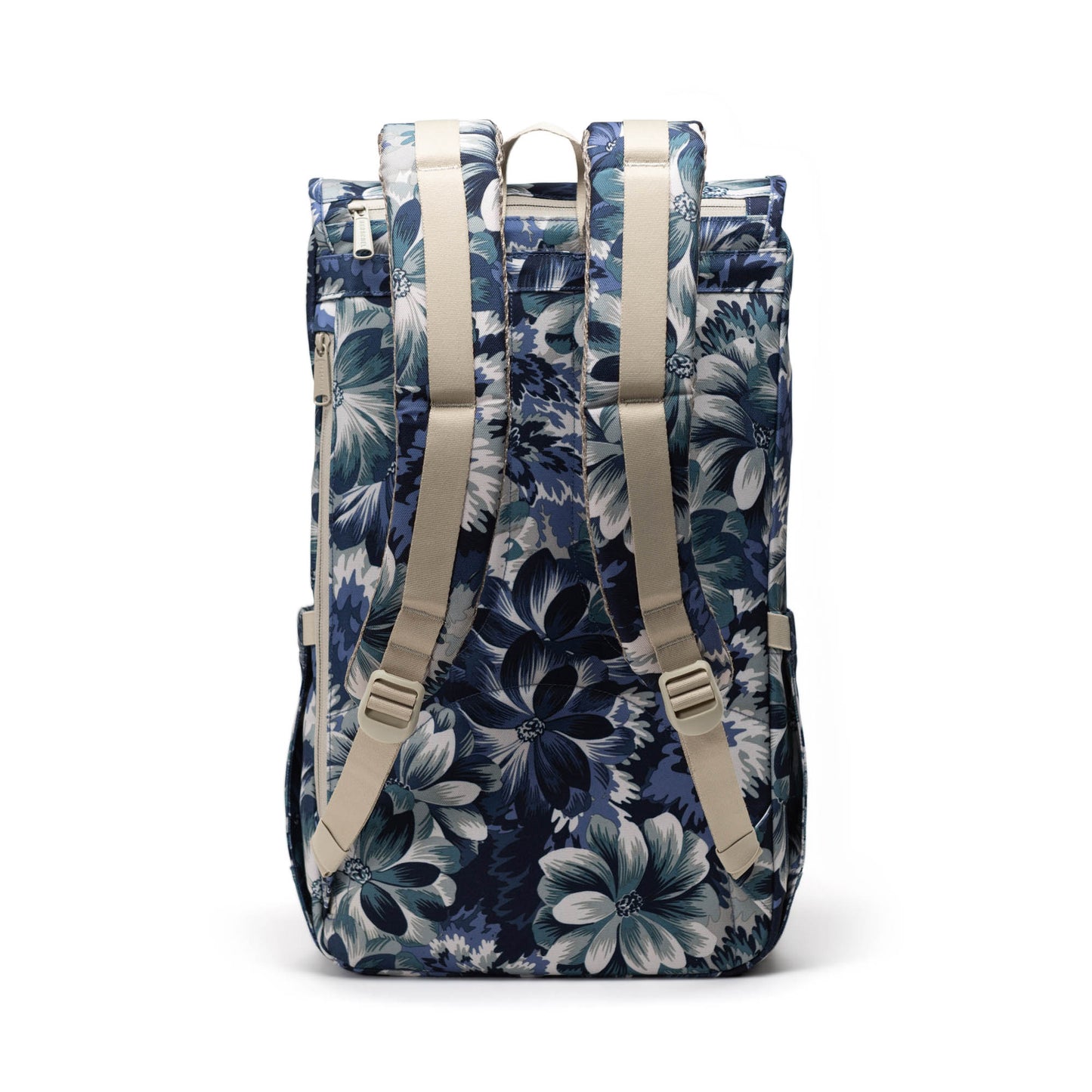 Çiçekli Lacivert - Siyah Herschel Little America Su İtici Kumaş Sırt Çantası, 16" Laptop Uyumlu, 30 L