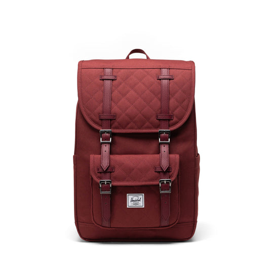Mürdüm Kapitone Herschel Little America Orta Boy Su İtici Kumaş Sırt Çantası, 16" Laptop Uyumlu, 21 L