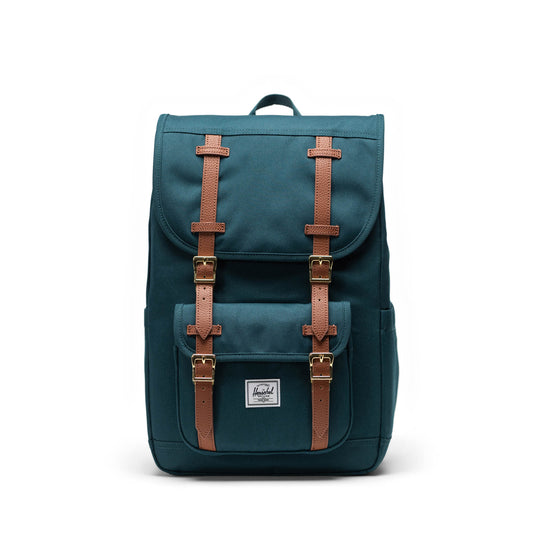 Petrol Mavisi Herschel Little America Orta Boy Su İtici Kumaş Sırt Çantası, 16" Laptop Uyumlu, 21 L