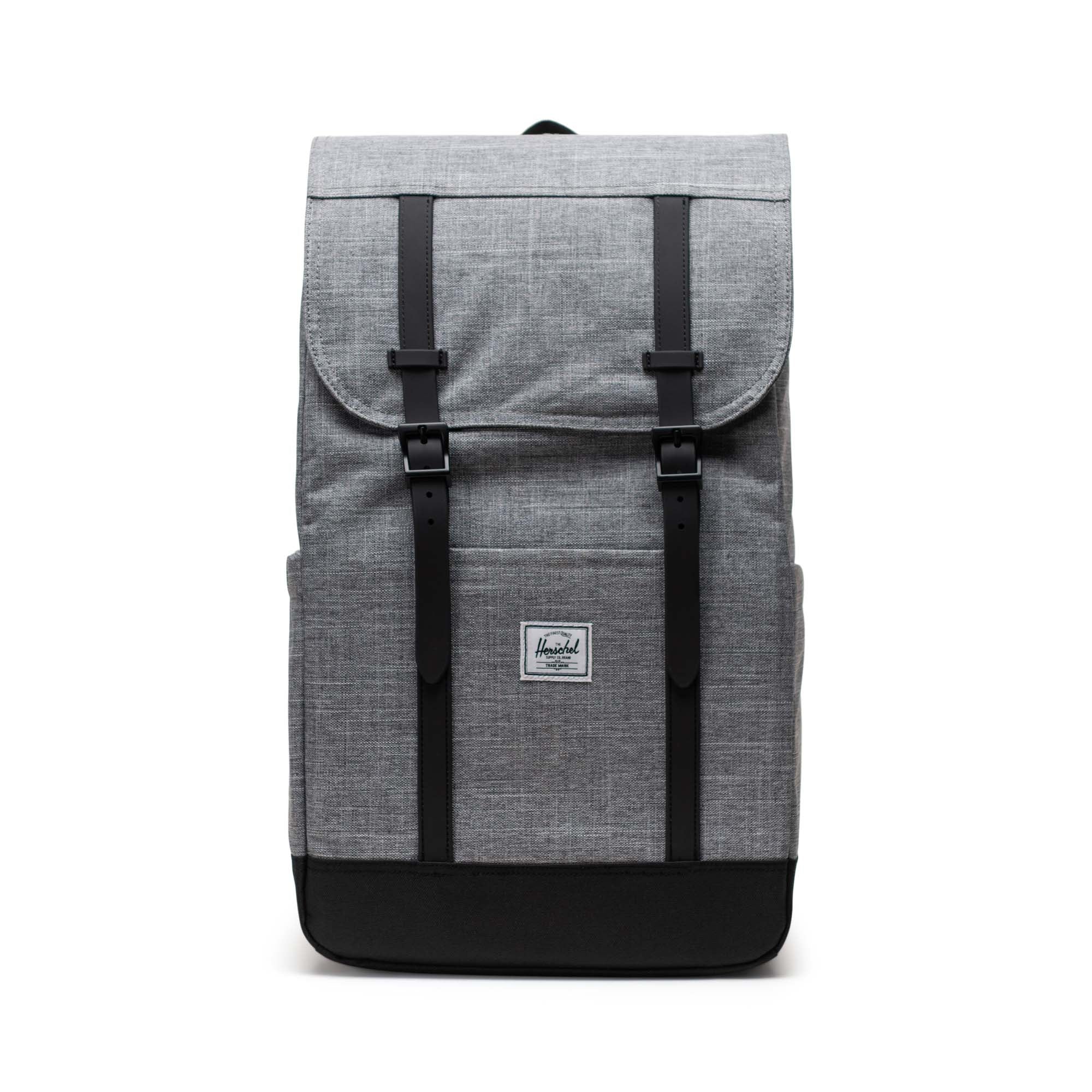 Kırçıllı Antrasit Herschel Retreat Su İtici Kumaş 16" Laptop Uyumlu Mıknatıslı Kapama Sırt Çantası, 23 L