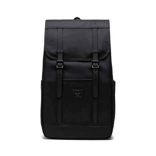 Siyah Tonal Herschel Retreat Su İtici Kumaş 16" Laptop Uyumlu Mıknatıslı Kapama Sırt Çantası, 23 L