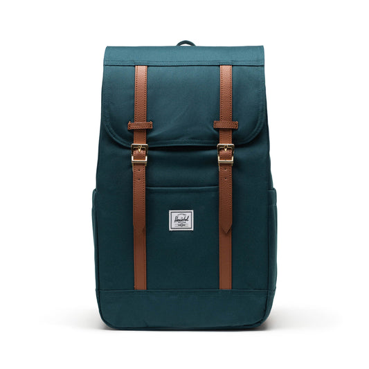 Petrol Mavisi Herschel Retreat Su İtici Kumaş 16" Laptop Uyumlu Mıknatıslı Kapama Sırt Çantası, 23 L
