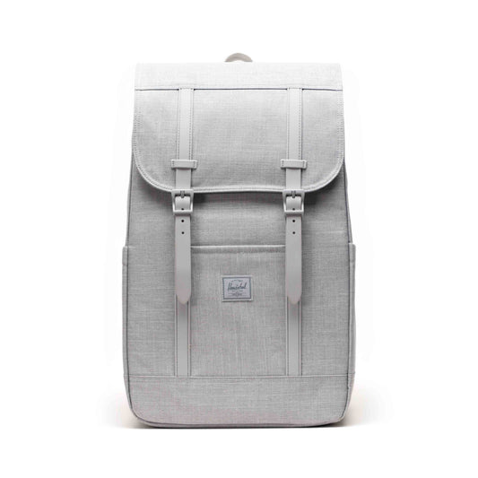 Kırçıllı Keten Gri Herschel Retreat Su İtici Kumaş 16" Laptop Uyumlu Mıknatıslı Kapama Sırt Çantası, 23 L