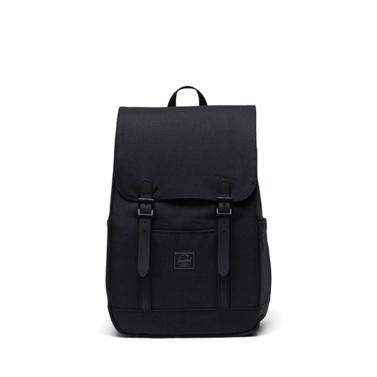 Siyah Tonal Herschel Retreat Küçük Boy Su İtici Kumaş Sırt Çantası, 14" Laptop Uyumlu, 17 L