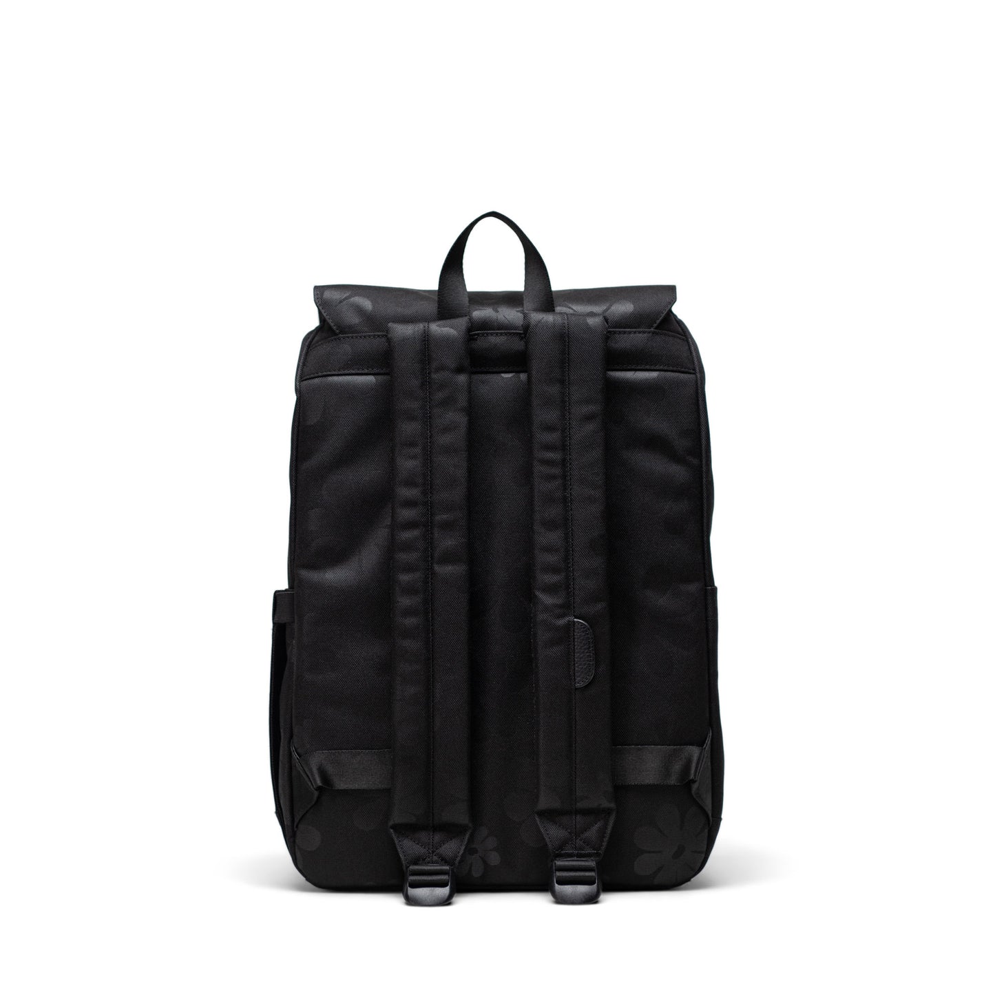 Çiçek Desenli Siyah Herschel Retreat Küçük Boy Su İtici Kumaş Sırt Çantası, 14" Laptop Uyumlu, 17 L