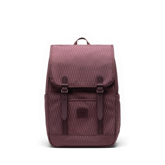 Elmas Dokulu Koyu Mor Herschel Retreat Küçük Boy Su İtici Kumaş Sırt Çantası, 14" Laptop Uyumlu, 17 L