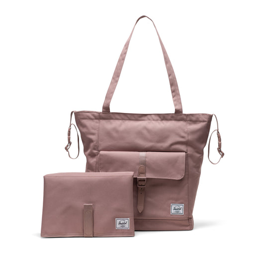 Gül Kurusu Herschel Retreat Tote Omuz Çantası Diaper Alt Açma Matlı Anne Bebek Omuz Çantası, 14" Laptop Uyumlu, 18.5L