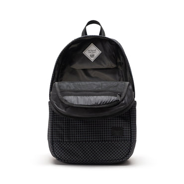 Grid Siyah Herschel Seymour Su İtici Kumaş Sırt Çantası, 16" Laptop Uyumlu, 26 L