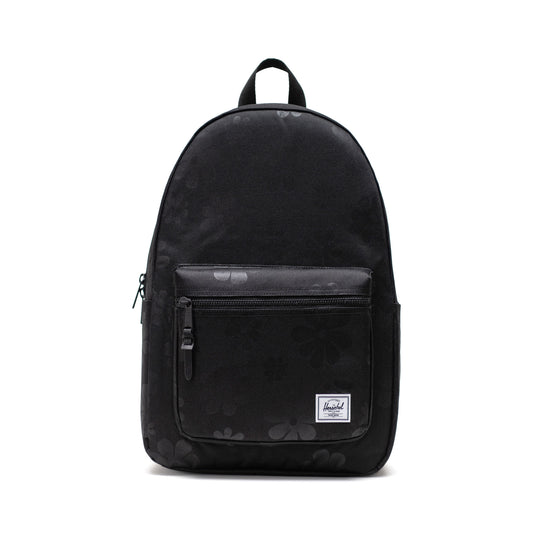 Çiçek Desenli Siyah Herschel Settlement Su İtici Kumaş Sırt Çantası, 16" Laptop Uyumlu, 23 L