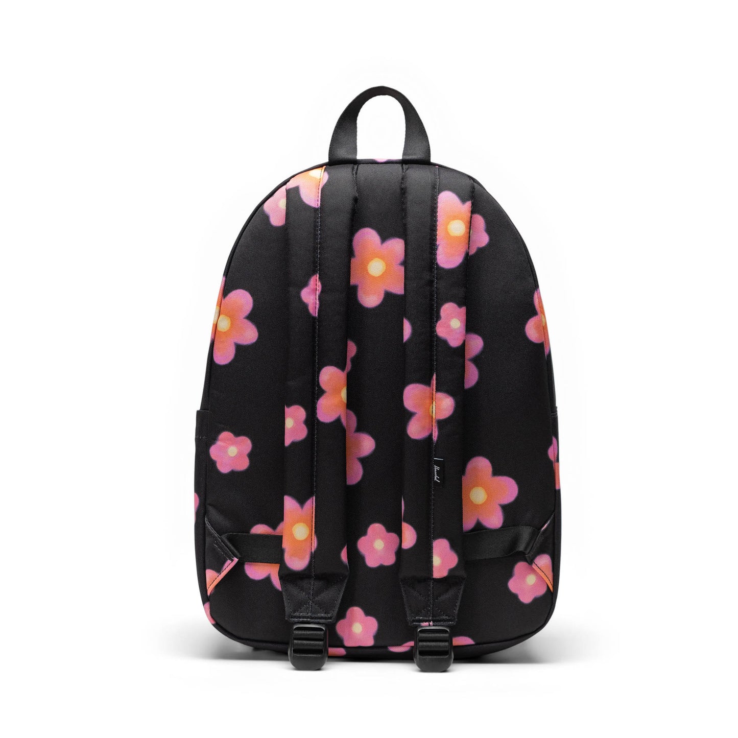 Pembe Çiçekli - Siyah Herschel Classic Su İtici Kumaş Sırt Çantası, 14" Laptop Uyumlu, 26 L