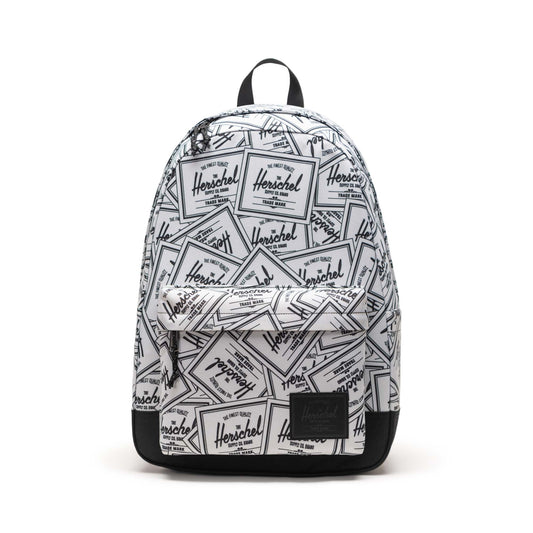 Sticker Siyah - Beyaz Herschel Classic XL Su İtici Kumaş Büyük Boy Sırt Çantası, 30 L