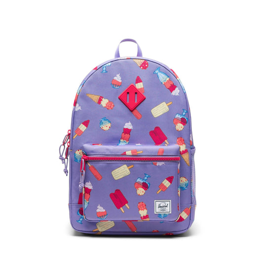 Lila Keepin' Cool Herschel Heritage Genç Su İtici Kumaş Sırt Çantası, 14" Laptop Uyumlu, 26 L