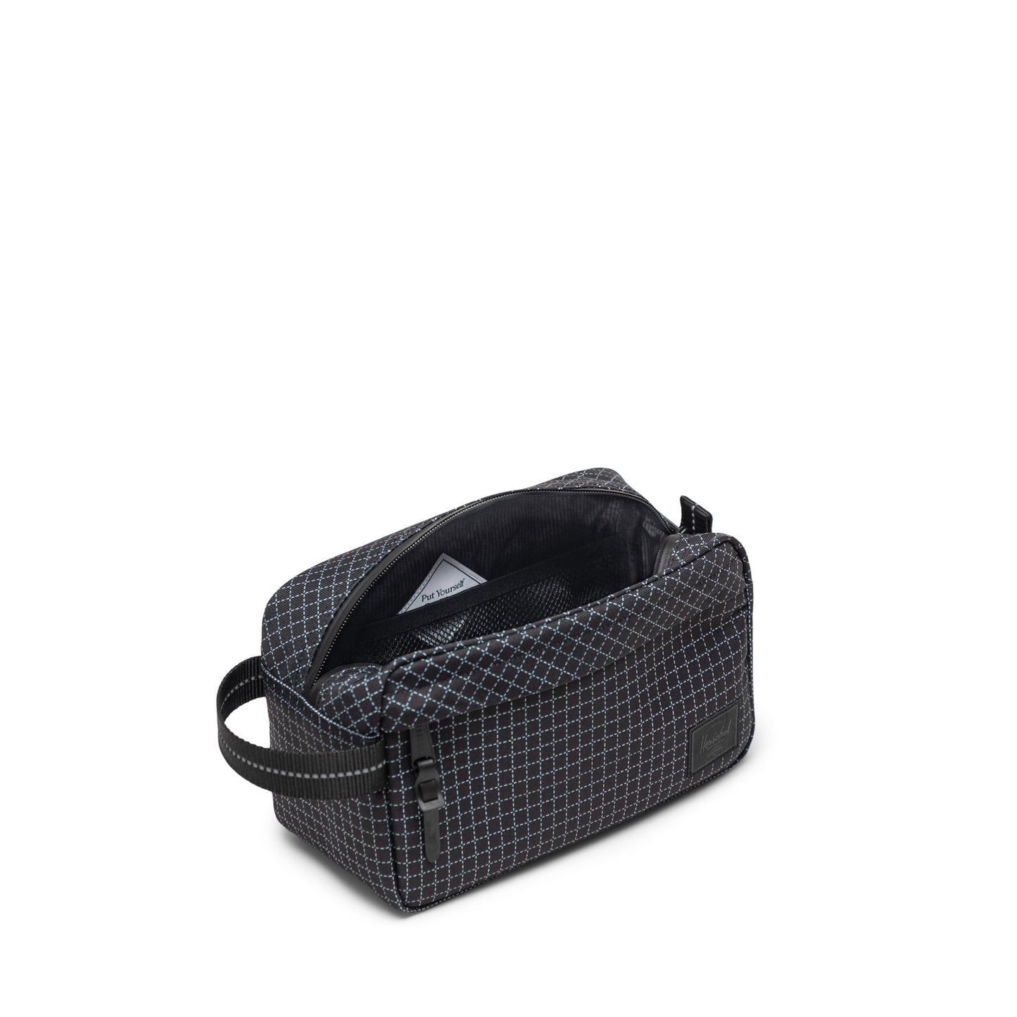 Grid Siyah Herschel Chapter Suya Dayanıklı Kumaş Düzenliyici Seyahat Kiti, Bakım ve El Çantası, 5 L