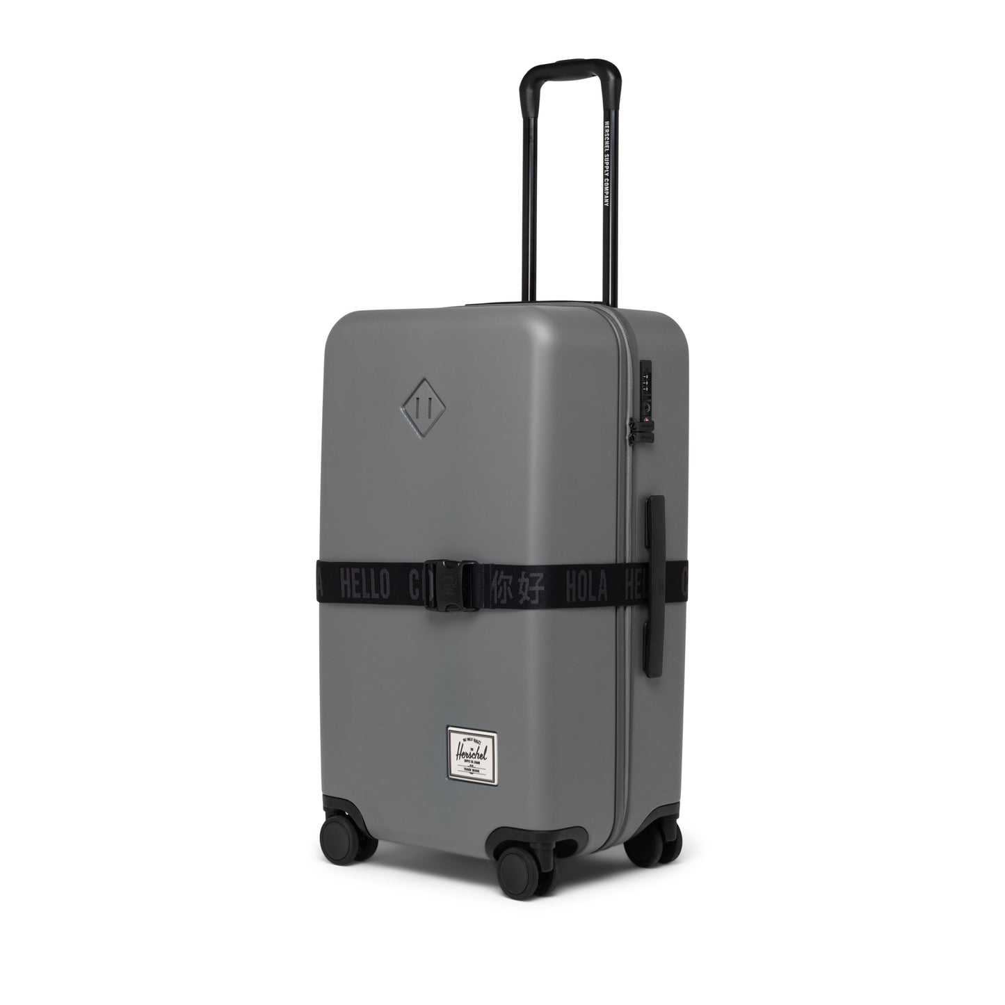 Siyah Herschel Luggage Belt Ayarlanabilir Kayışlı Bagaj Kemeri