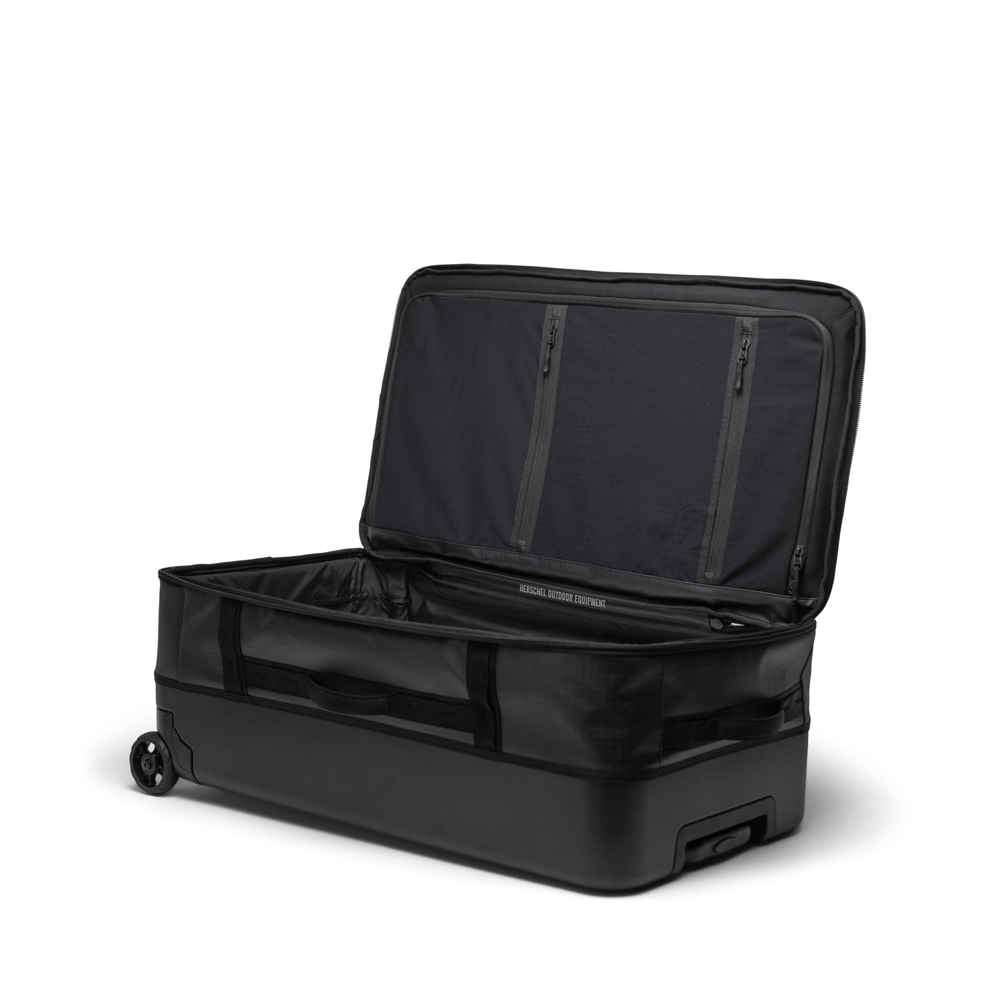 Siyah Herschel Hybrid Roller Dört Mevsim Kumaş ve Dayanıklı Gövde Kabin Boy Valiz, 96 L