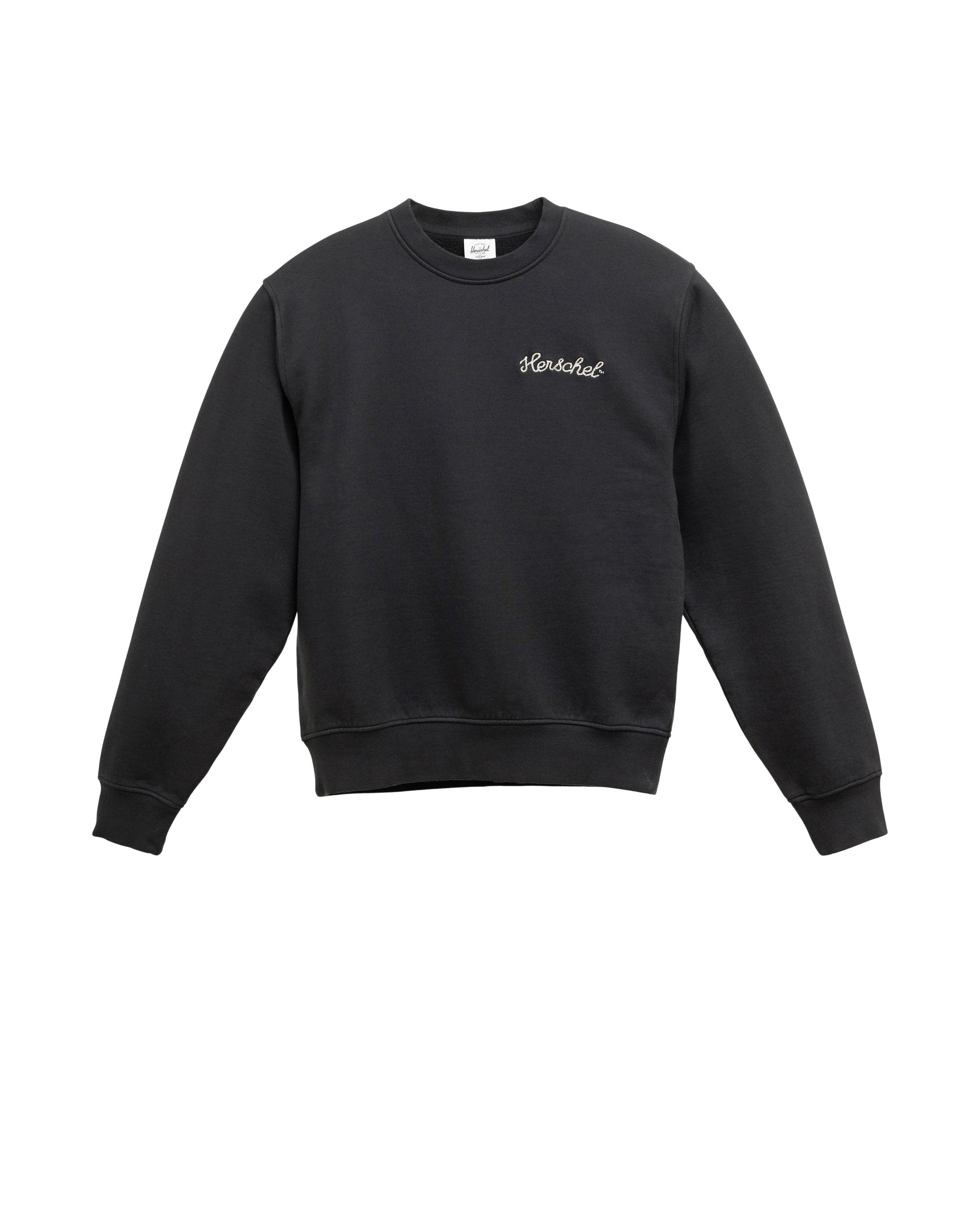 Siyah Herschel Chain Stitch Kadın Pamuklu Sweatshirt