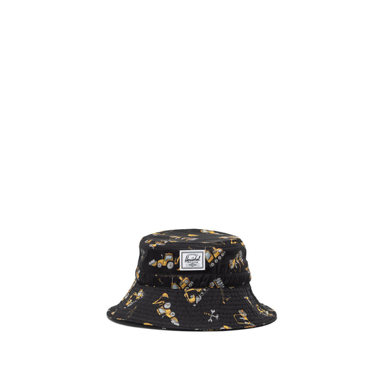 Siyah Construction Site Herschel Beach UV Bebek Bucket Şapka 6-18 Ay