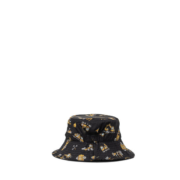 Siyah Construction Site Herschel Beach UV Bebek Bucket Şapka 6-18 Ay