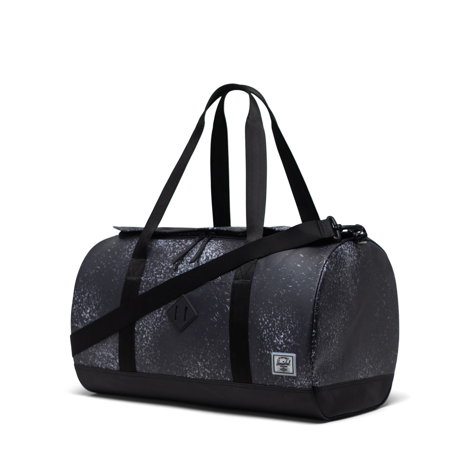 Siyah Spray Paint Herschel Heritage Duffle Seyahat ve Spor Çantası