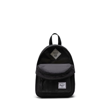 Çiçek Desenli Siyah Herschel Classic Mini Fermuarlı Sırt Çantası
