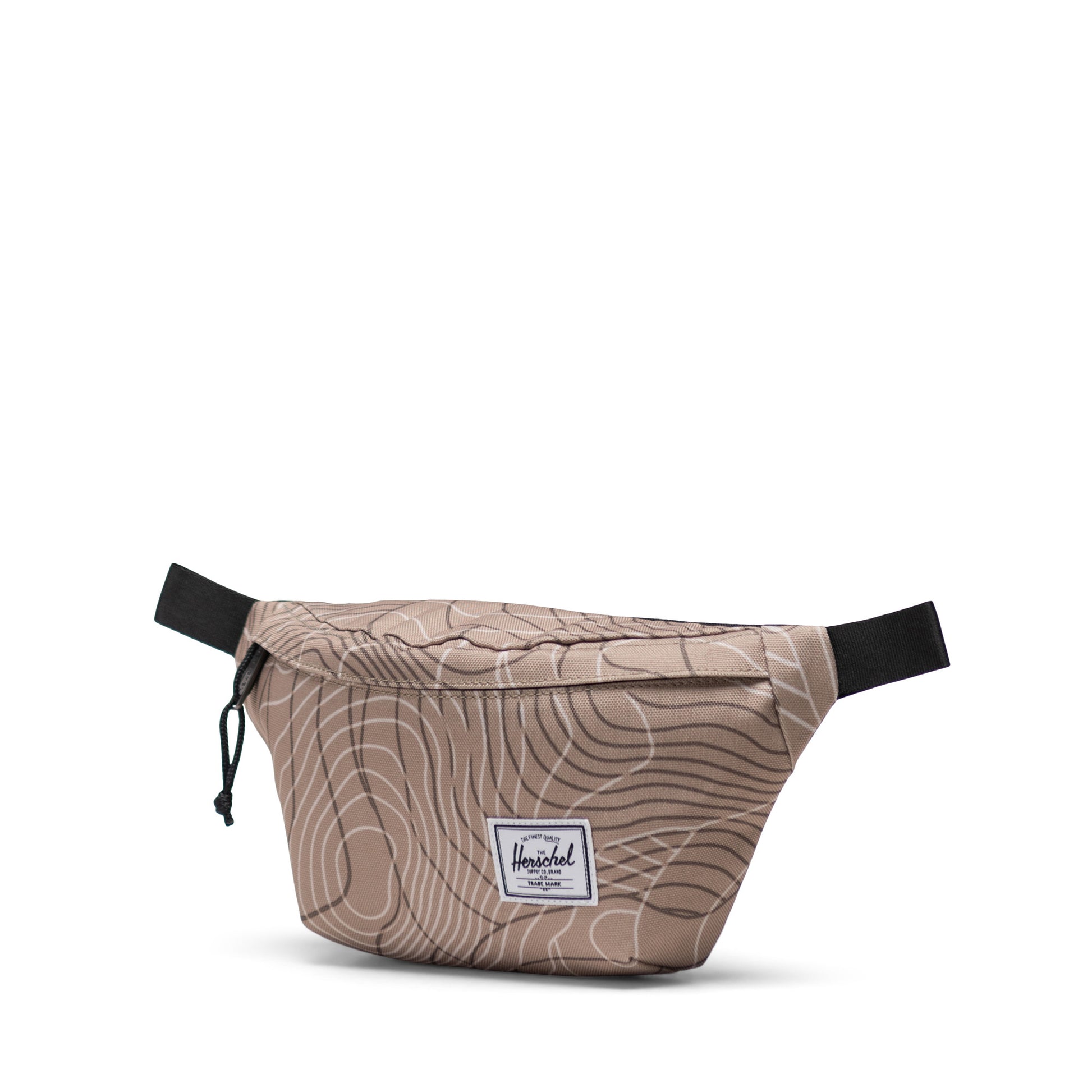 Topografik Krem Herschel Classic Fermuarlı Ayarlanabilir Bel Çantası