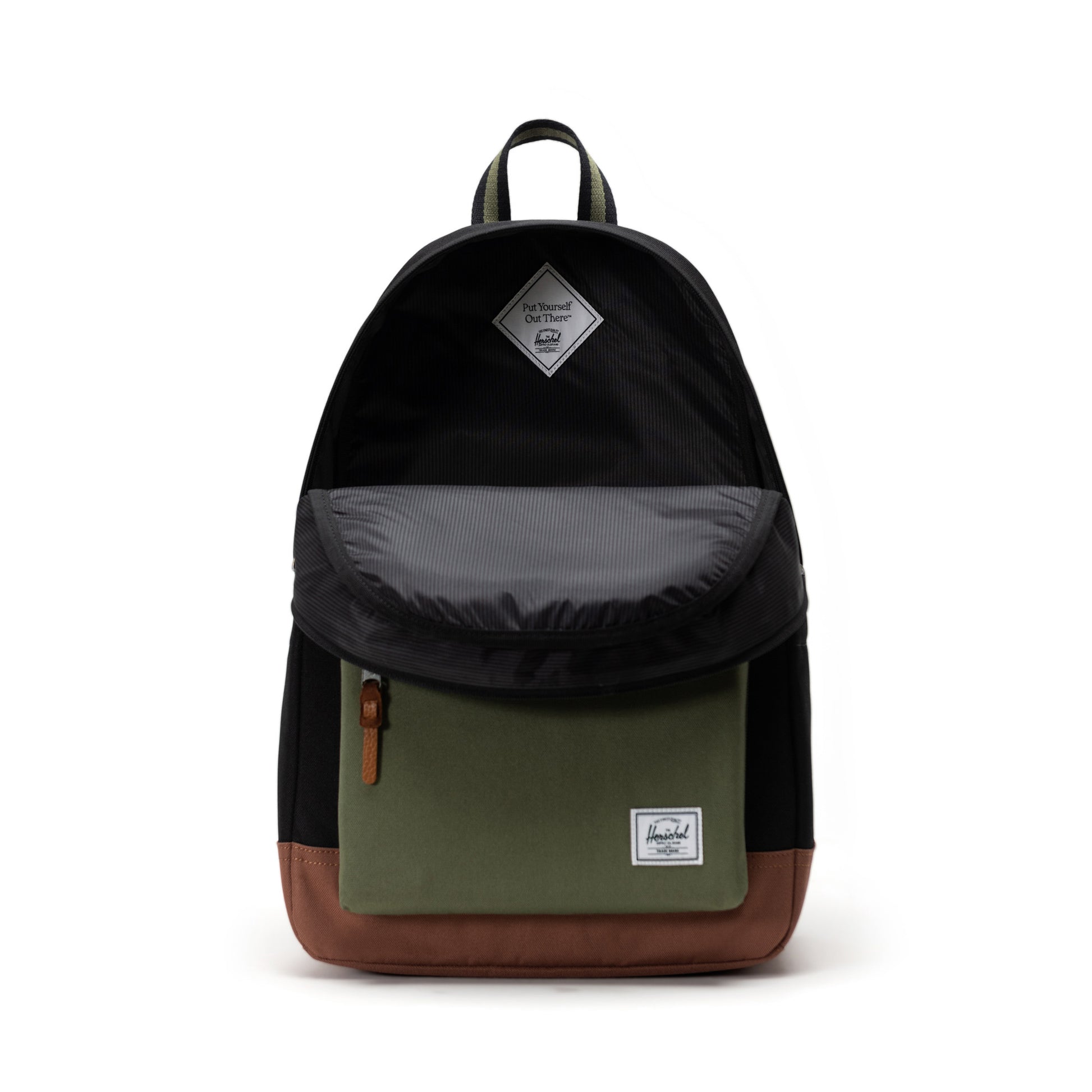 Siyah - Canlı Yeşil - Taba Herschel Heritage Sırt Çantası