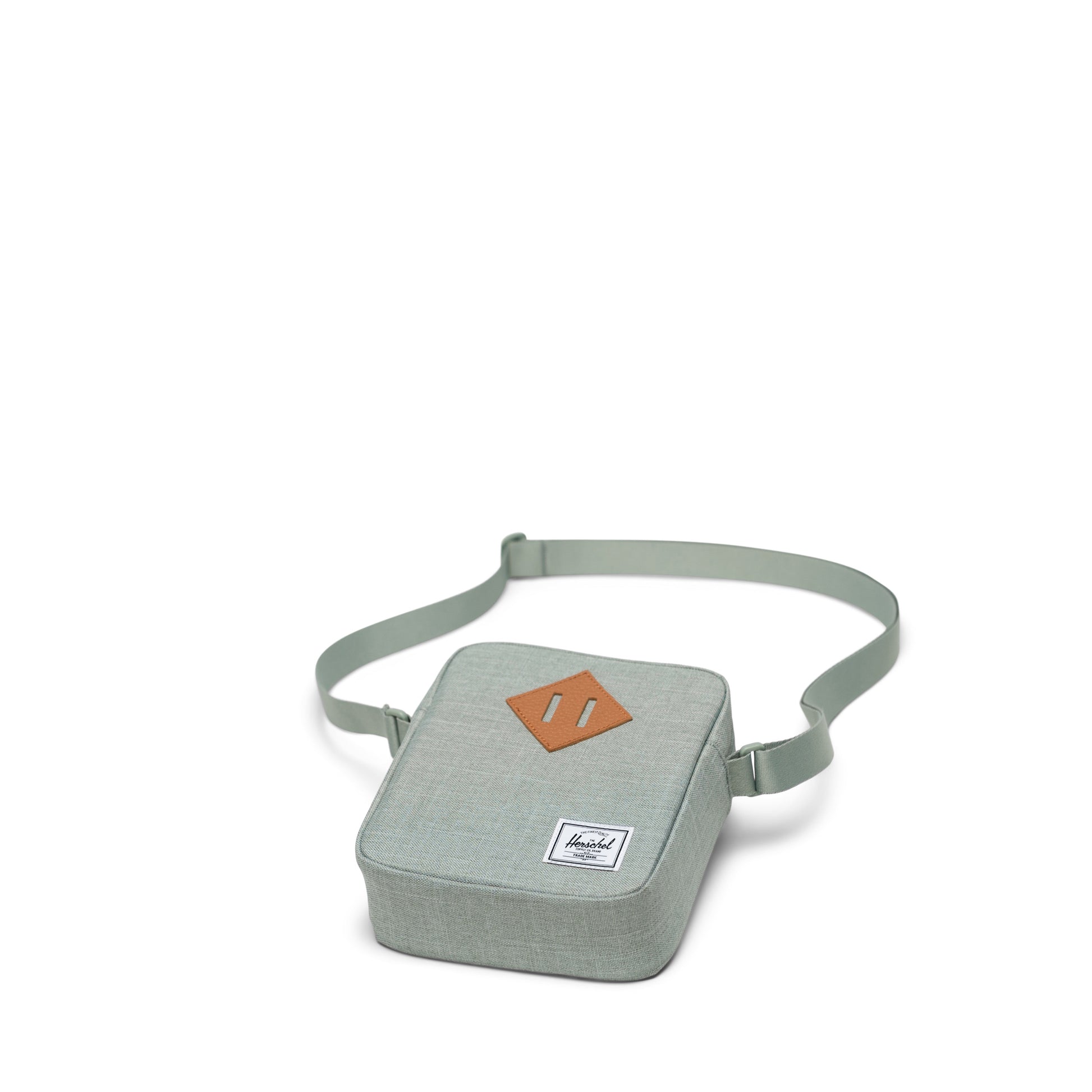 Kırçıllı Mint Yeşili Herschel Heritage Su İtici Kumaş Çapraz Çanta, 2.5 L