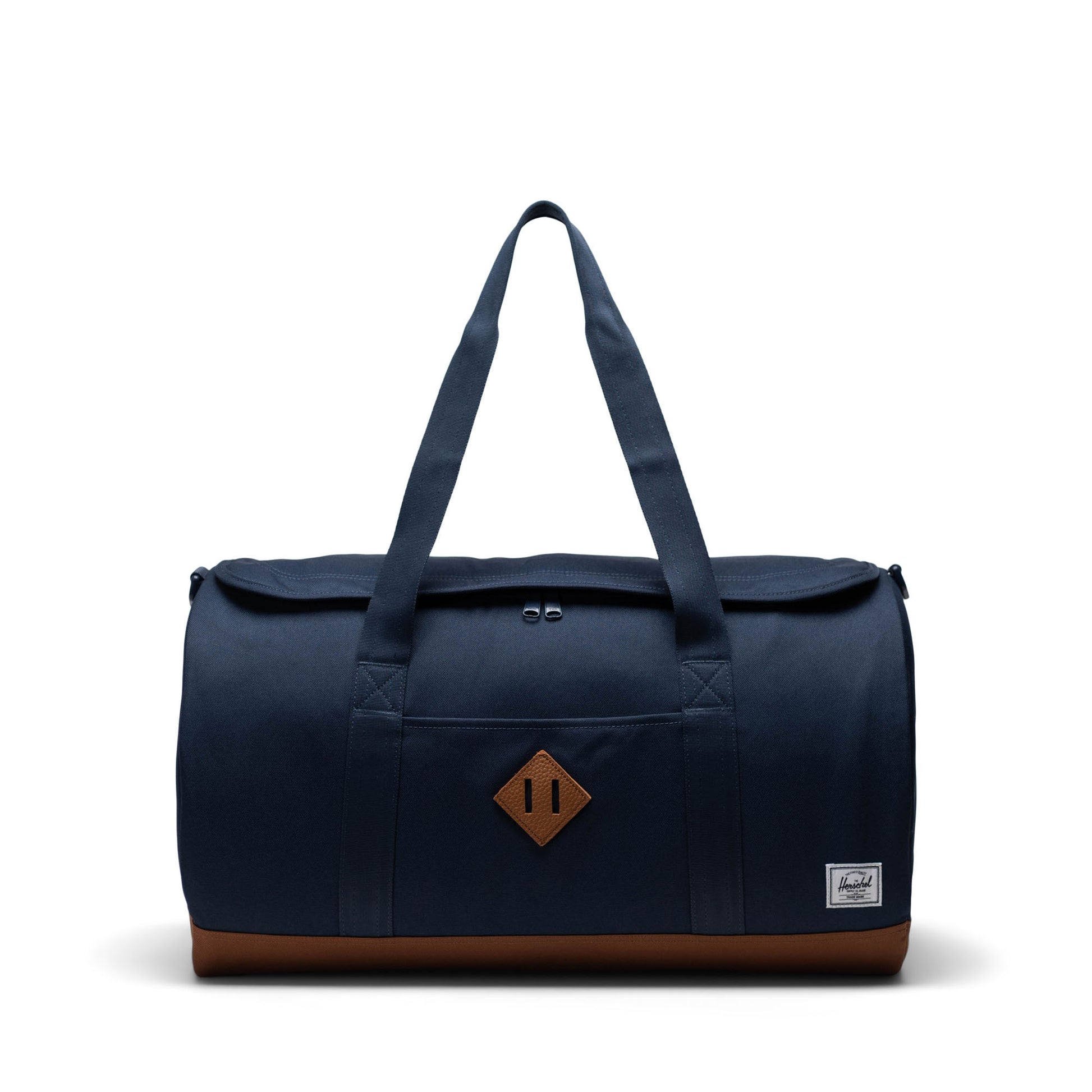 Lacivert - Taba Herschel Heritage Duffle Su İtici Kumaş Seyahat ve Spor Çantası, 40 L