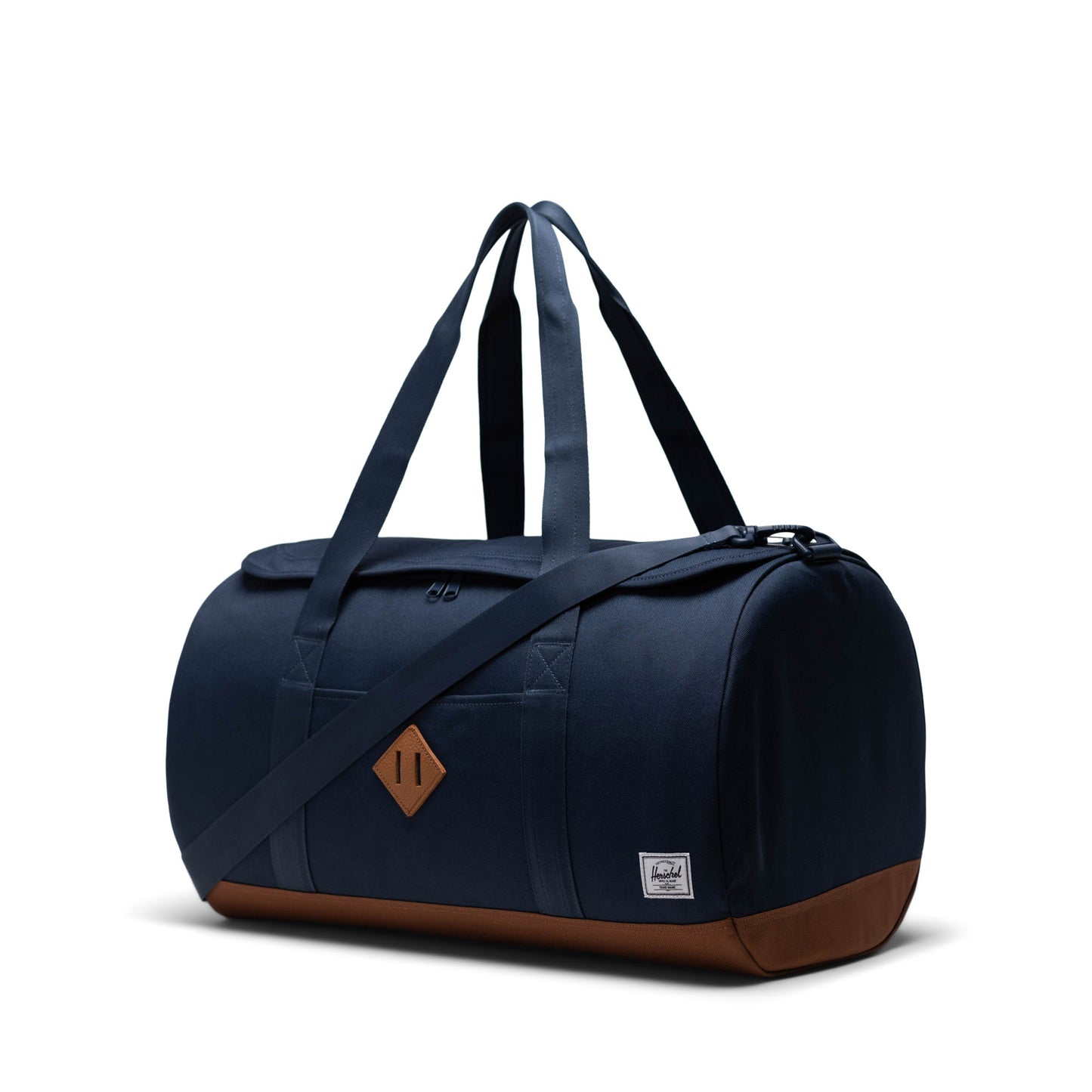 Lacivert - Taba Herschel Heritage Duffle Su İtici Kumaş Seyahat ve Spor Çantası, 40 L
