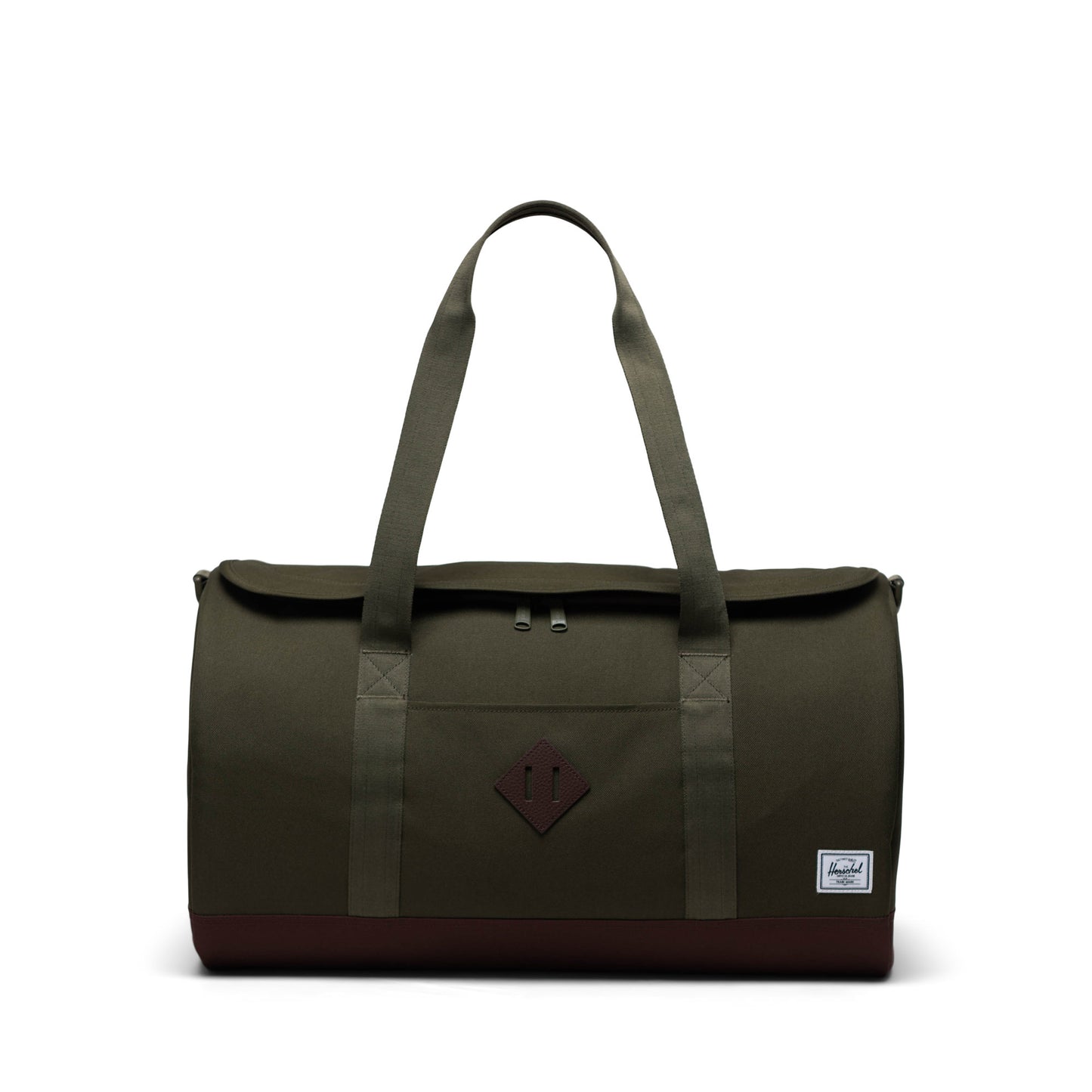 Haki - Kahverengi Herschel Heritage Duffle Su İtici Kumaş Seyahat ve Spor Çantası, 40 L