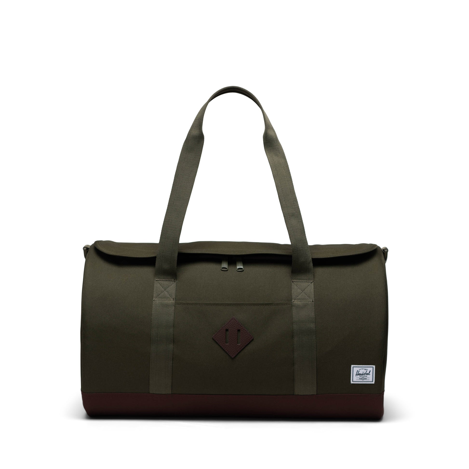 Haki - Kahverengi Herschel Heritage Duffle Su İtici Kumaş Seyahat ve Spor Çantası, 40 L