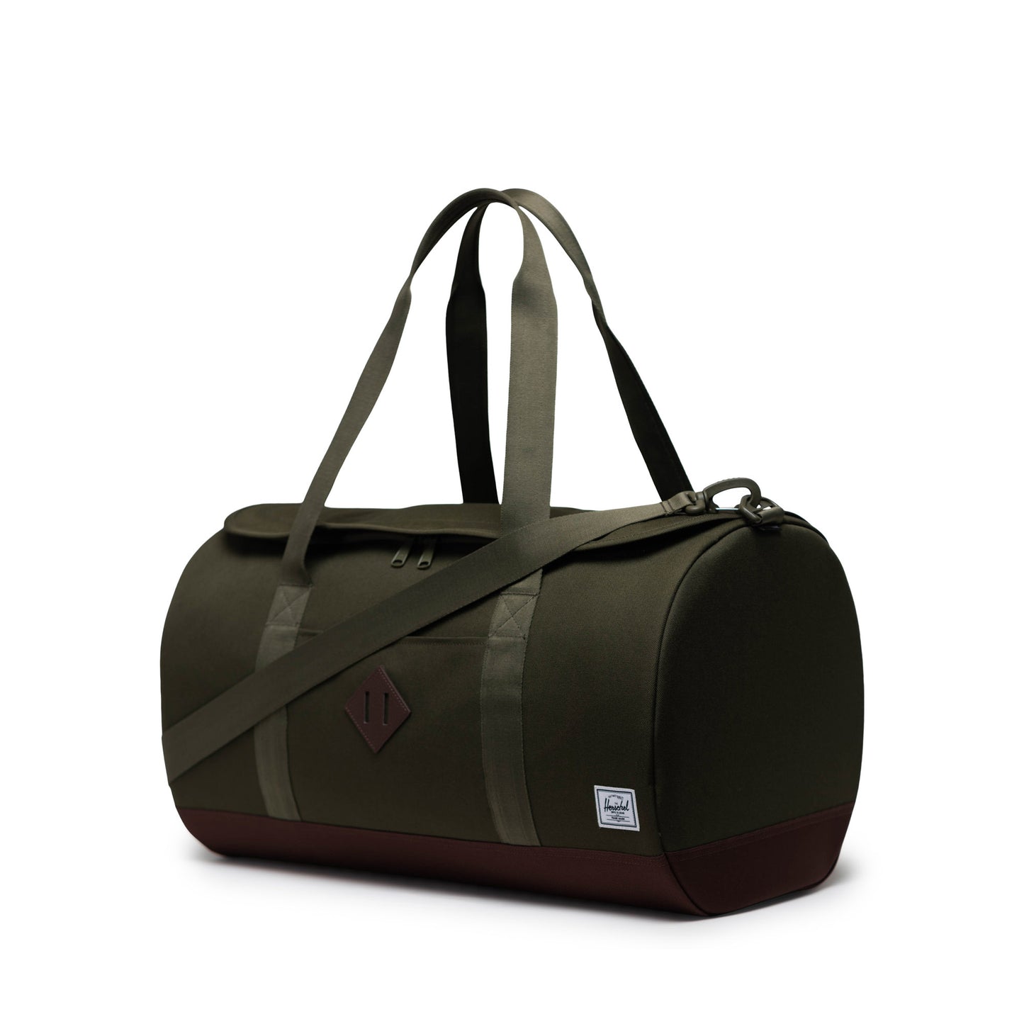 Haki - Kahverengi Herschel Heritage Duffle Su İtici Kumaş Seyahat ve Spor Çantası, 40 L