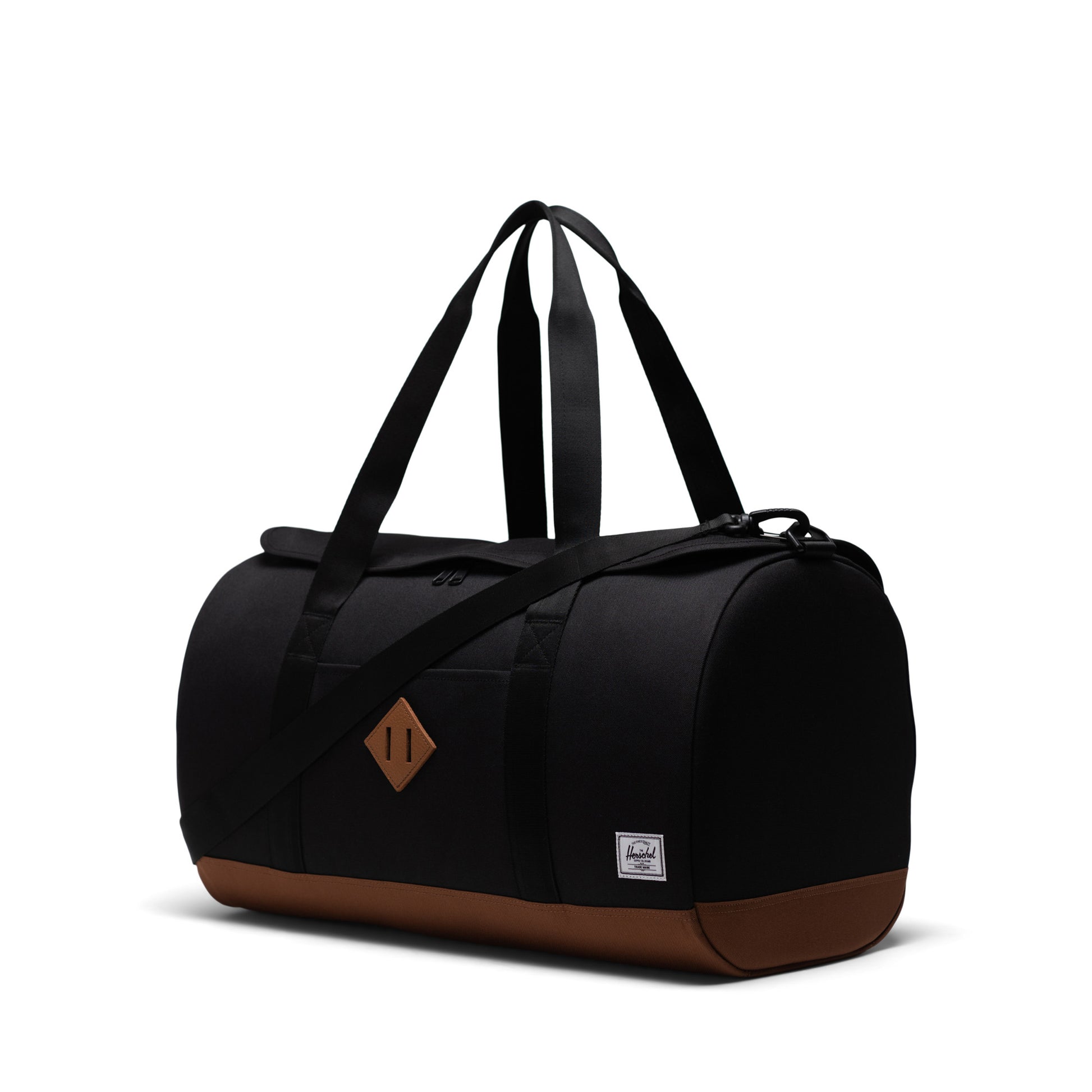 Siyah - Bej Herschel Heritage Duffle Su İtici Kumaş Seyahat ve Spor Çantası, 40 L