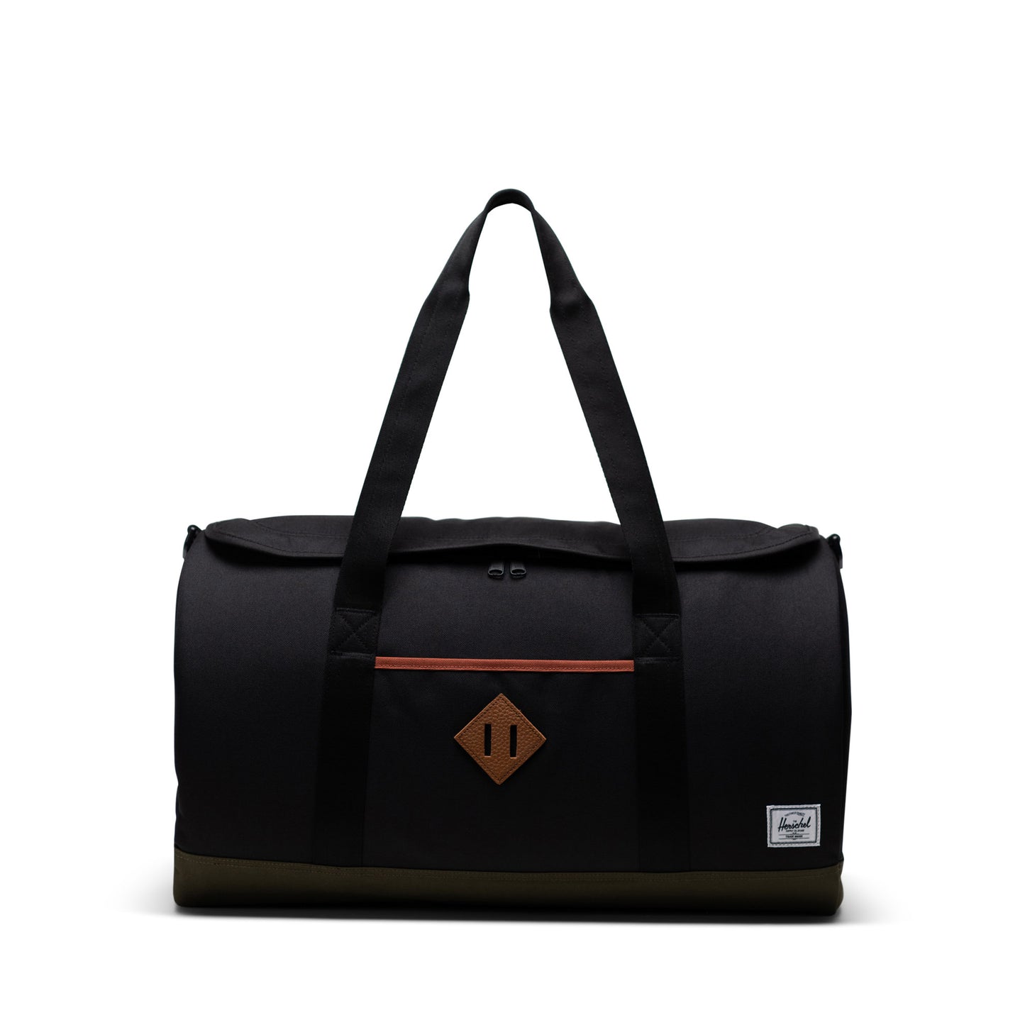 Siyah - Yeşil Herschel Heritage Duffle Su İtici Kumaş Seyahat ve Spor Çantası, 40 L