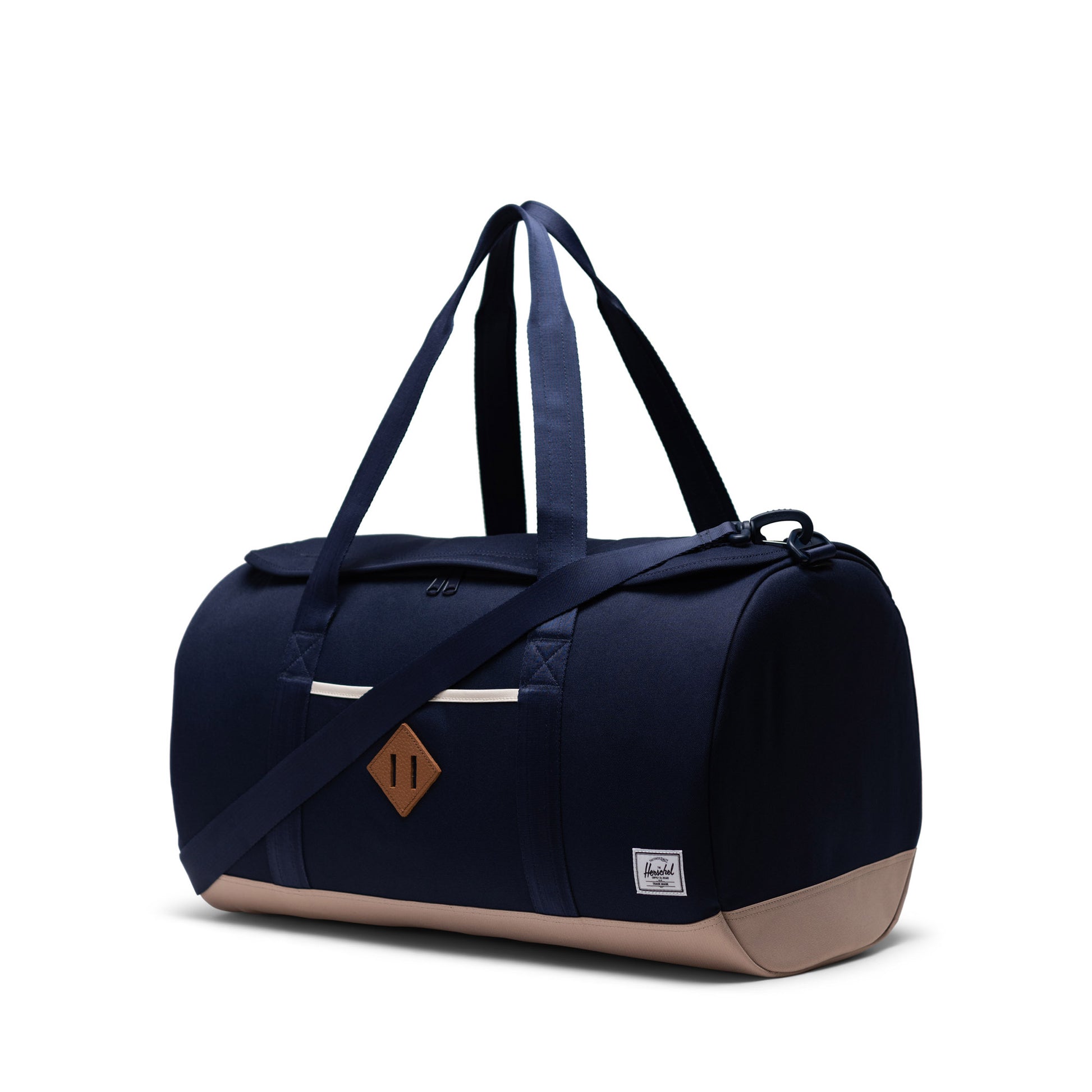 Lacivert - Vizon Herschel Heritage Duffle Su İtici Kumaş Seyahat ve Spor Çantası, 40 L
