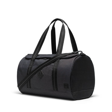 Grid Siyah Herschel Heritage Duffle Su İtici Kumaş Seyahat ve Spor Çantası, 40 L