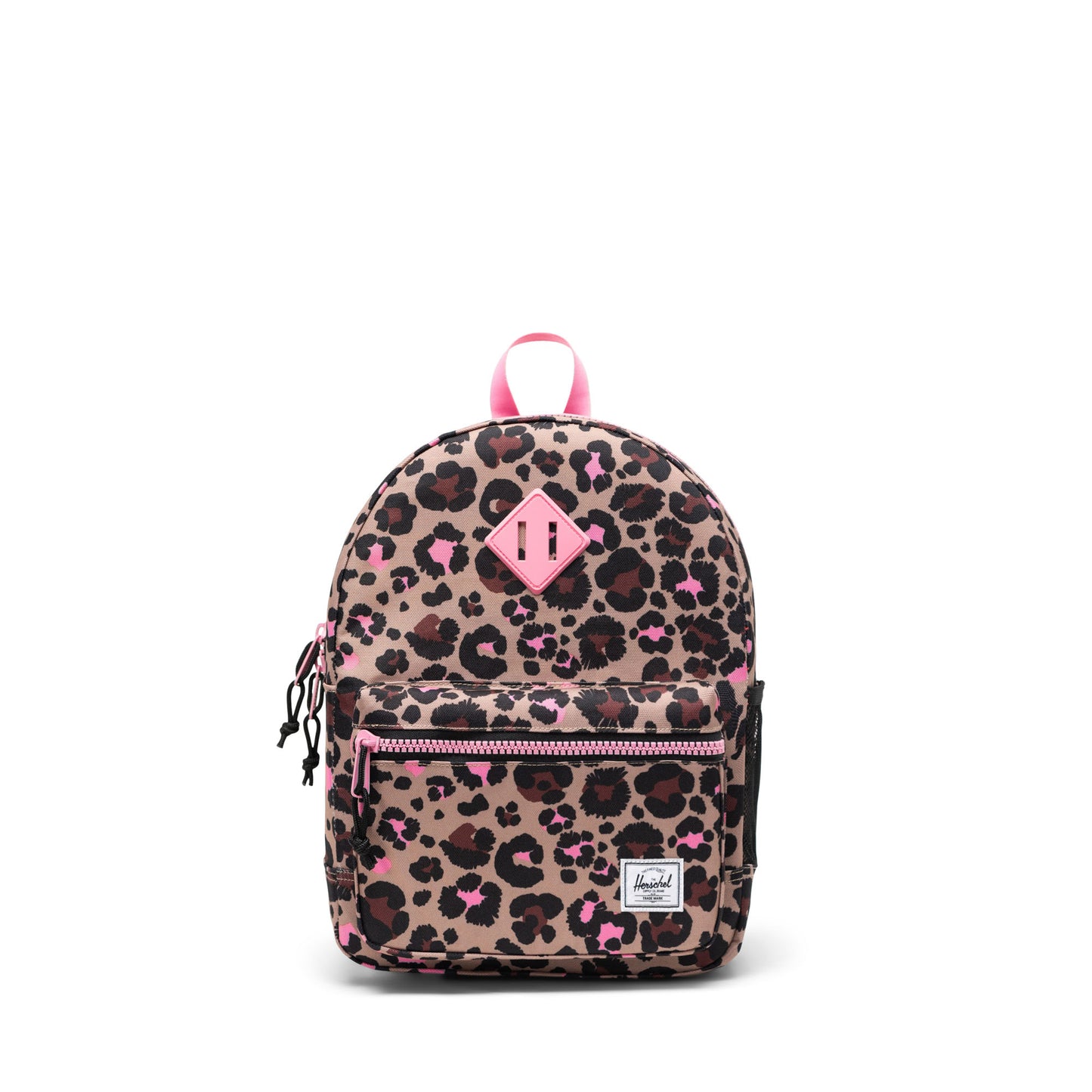 Pembe Leopar Herschel Heritage Çocuk Su İtici Kumaş Sırt Çantası, 15 L