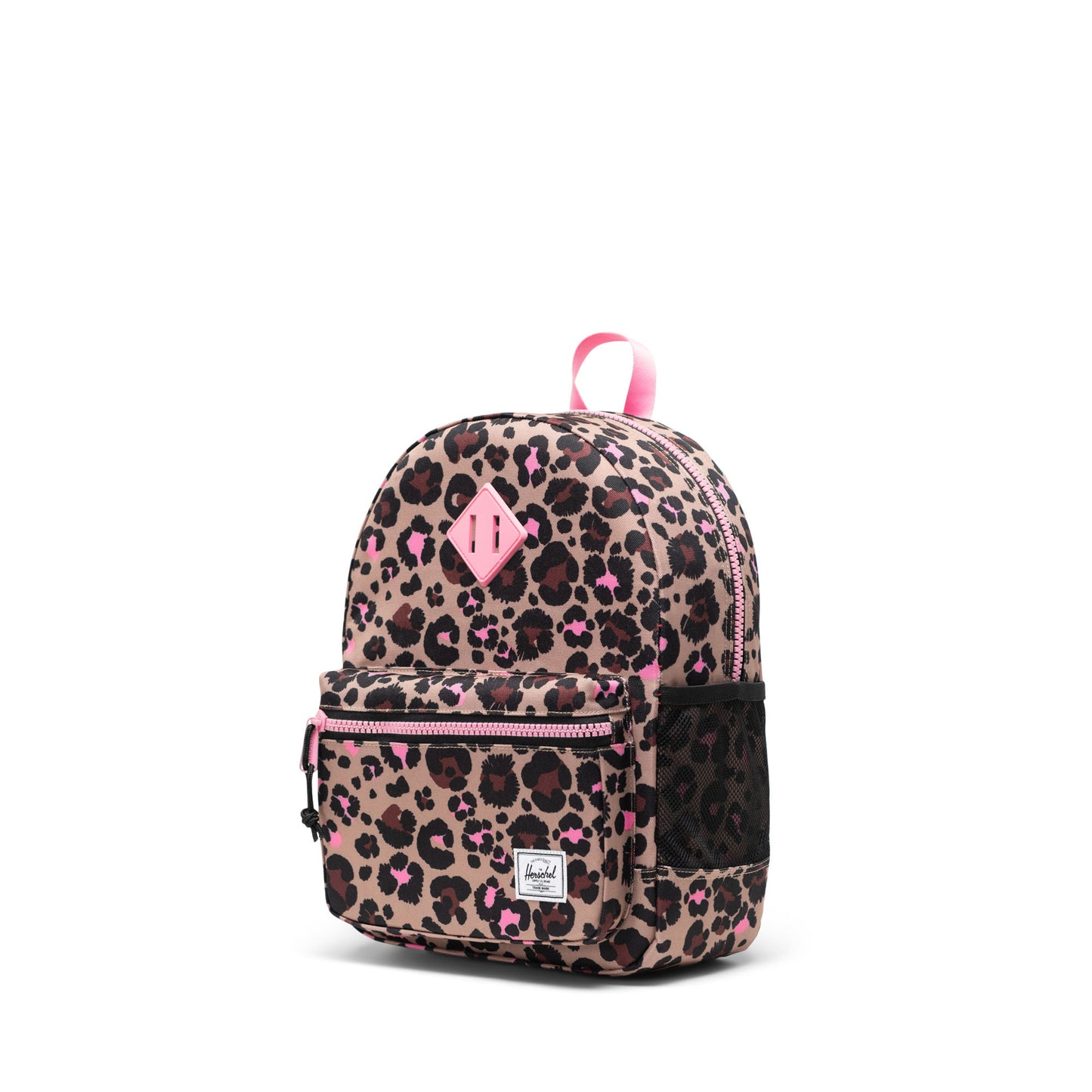Pembe Leopar Herschel Heritage Çocuk Su İtici Kumaş Sırt Çantası, 15 L