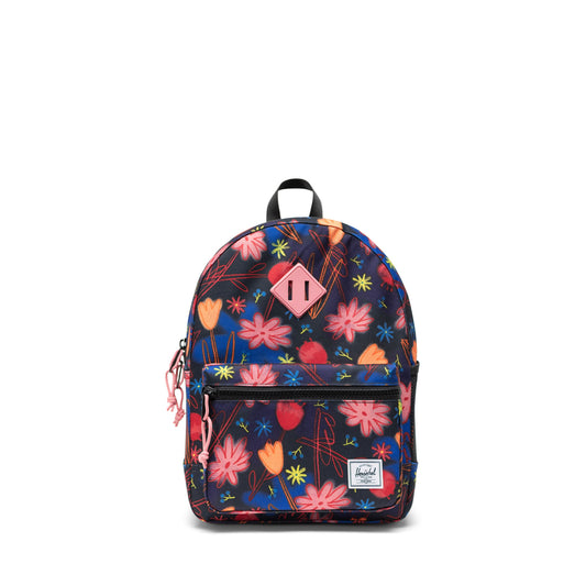 Çok Renkli Çiçekli Herschel Heritage Çocuk Su İtici Kumaş Sırt Çantası, 15 L