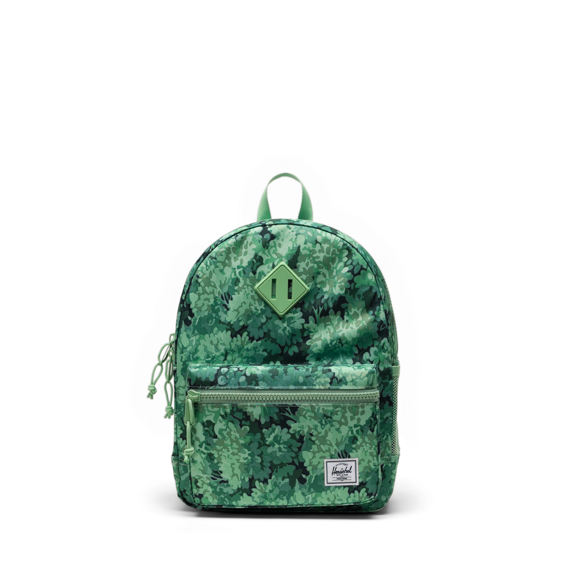 Yeşil Yaprak Desenli Herschel Heritage Çocuk Su İtici Kumaş Sırt Çantası, 15 L