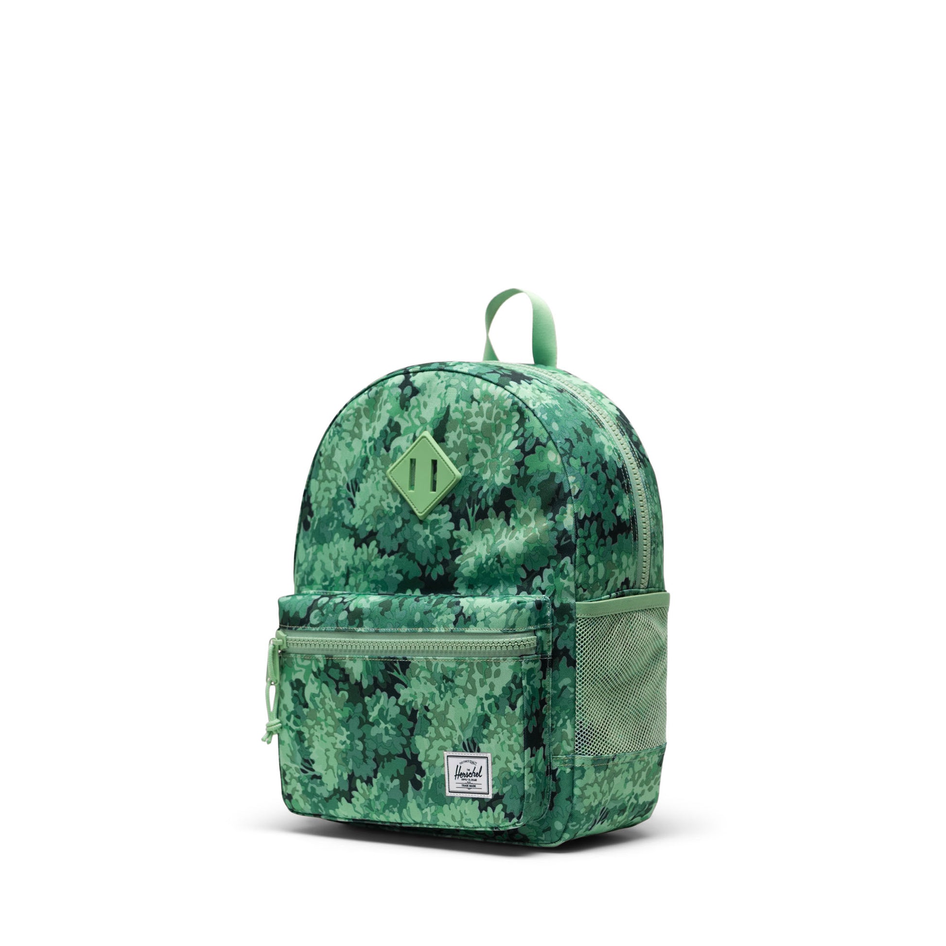 Yeşil Yaprak Desenli Herschel Heritage Çocuk Su İtici Kumaş Sırt Çantası, 15 L