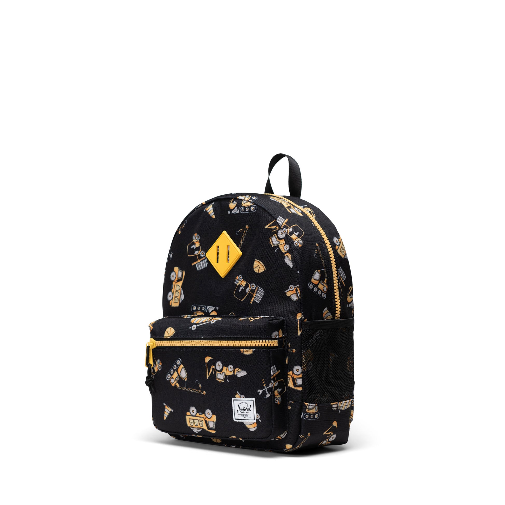 Siyah Construction Site Herschel Heritage Çocuk Su İtici Kumaş Sırt Çantası, 15 L