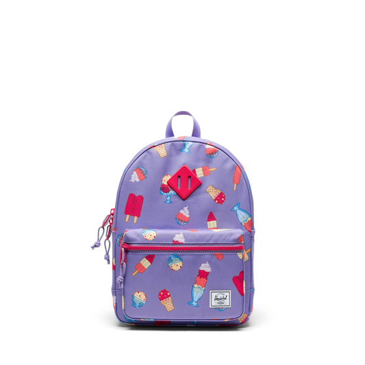 Lila Keepin' Cool Herschel Heritage Çocuk Su İtici Kumaş Sırt Çantası, 15 L