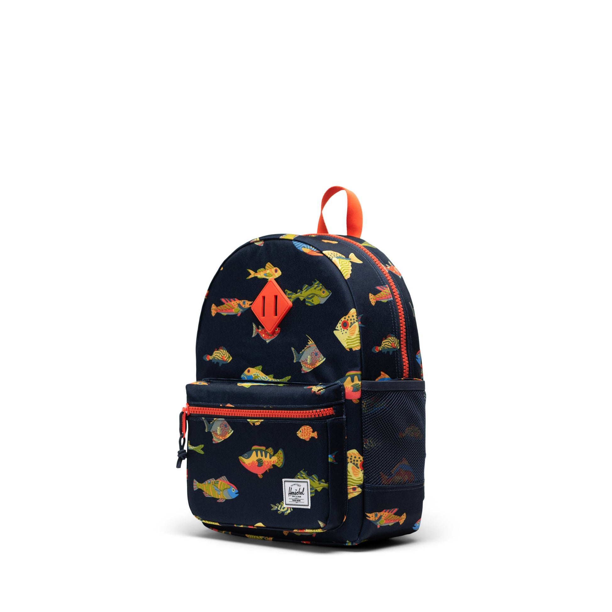Balık Desen Lacivert Herschel Heritage Çocuk Su İtici Kumaş Sırt Çantası, 15 L